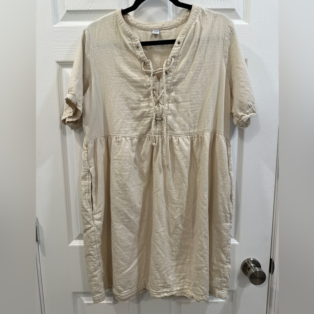 Old Navy peasant cottage core short sleeve midi dress size L GUC